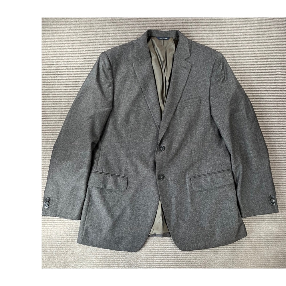 Banana Republic Mens 44R Modern Fit 100% Wool Blazer Brown Sport Coat